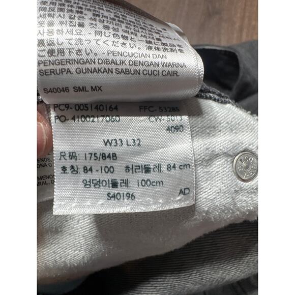 Levi’s 514 Men’s 33x32 Straight Fit Jeans Gray Faded 100% Cotton - Picture 6 of 7